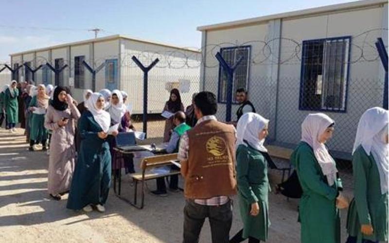 طالبات في مخيم الزعتري للاجئين السوريين (أرشيفية)